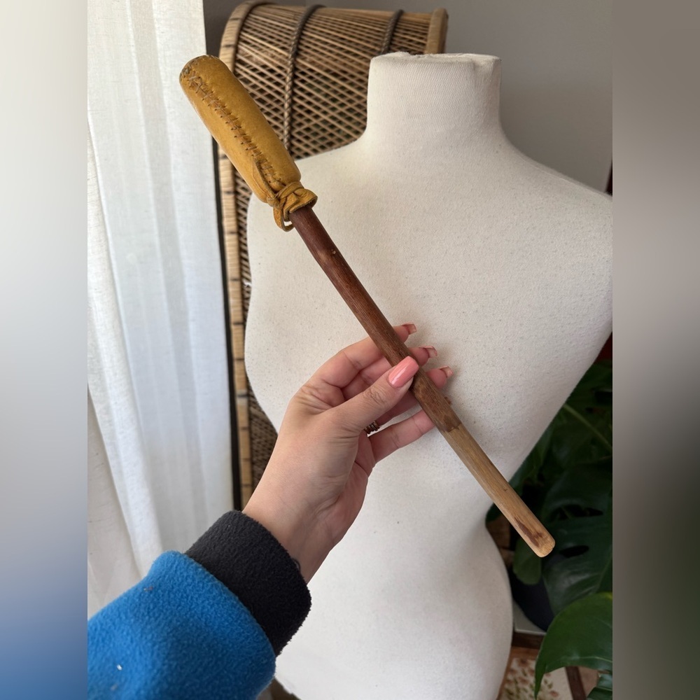 Handcrafted Rawhide Frame Drum w/ Leather Mallet – 17” - Picture 5 of 6